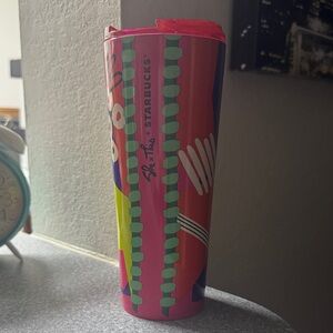 Starbucks Pink and Green Graphic Tumbler